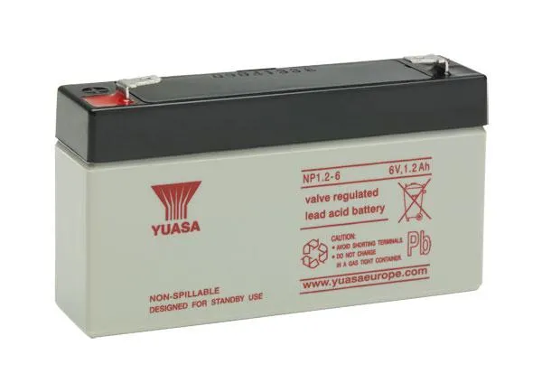 Batería 6v/1.2Ah Marca YUASA Modelo NP1.2-6